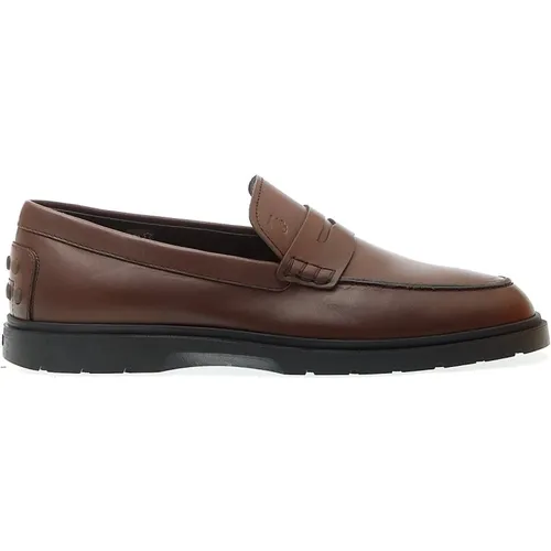 Schwarzer Loafer Hybridsohle Leder Mokassin , Herren, Größe: 40 1/2 EU - TOD'S - Modalova