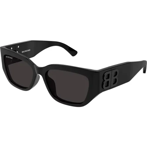 Stilvolle Sonnenbrille Schwarz Bb0361Sk , Damen, Größe: 56 MM - Balenciaga - Modalova