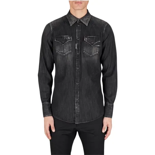 Klassisches Westernhemd , Herren, Größe: 2XL - Dsquared2 - Modalova