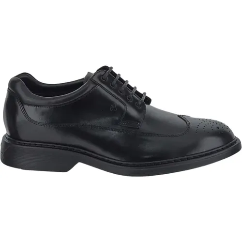 Leder Derby Schuhe , Herren, Größe: 42 1/2 EU - Hogan - Modalova