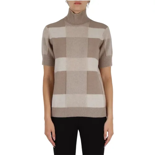 Kariertes Woll-Cashmere Rollkragenpullover - Emporio Armani - Modalova