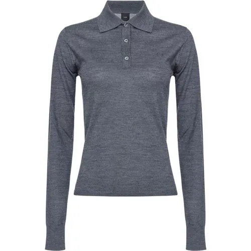 Grauer Regen Liquoroso Polo , Damen, Größe: XS - pinko - Modalova