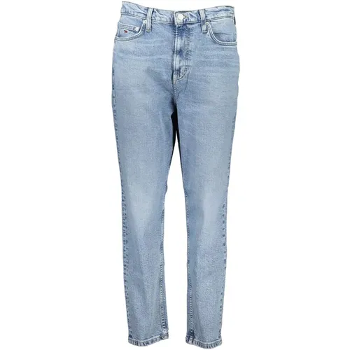 Blaue Baumwoll Mom Jeans Ultra High , Damen, Größe: W28 L32 - Tommy Hilfiger - Modalova