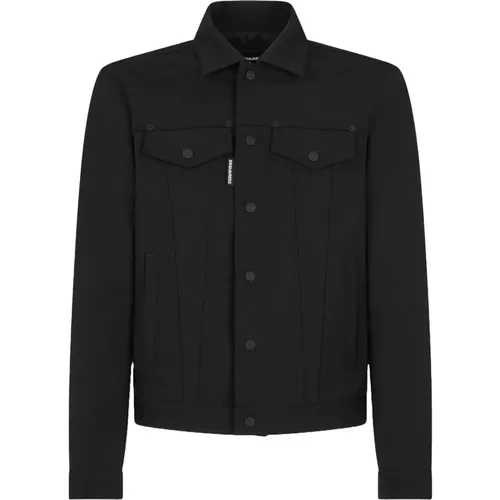 Pleated Detail Jacket , male, Sizes: M, L, XL - Dsquared2 - Modalova