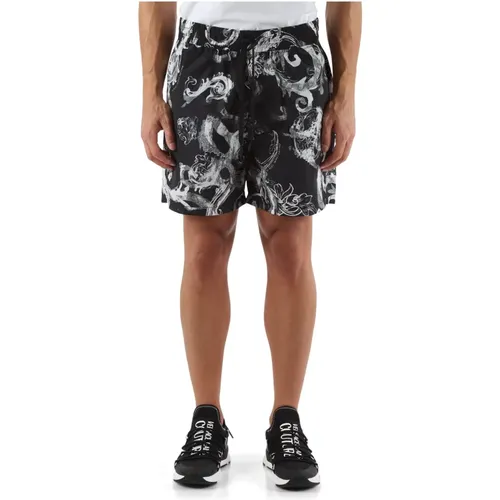 Technical Bermuda Shorts with All-Over Print , male, Sizes: S, XL, M, 2XL, L - Versace Jeans Couture - Modalova