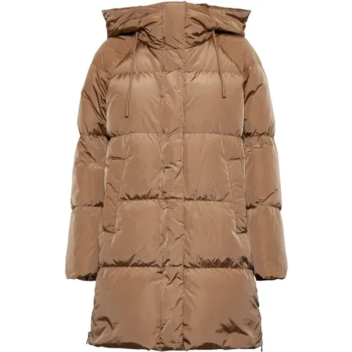 Kamel Bembo Daunenjacke Gestepptes Nylon , Damen, Größe: 2XS - Max Mara Weekend - Modalova