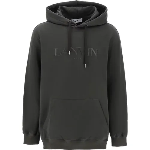 Hoodie mit Curb-Stickerei , Herren, Größe: M - Lanvin - Modalova