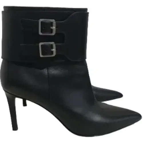 Pre-owned Leather boots , female, Sizes: 5 UK - Saint Laurent Vintage - Modalova