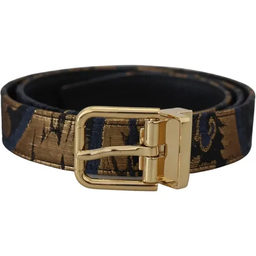 Luxury Jacquard Logo Buckle Belt , female, Sizes: 75 CM - Dolce & Gabbana - Modalova