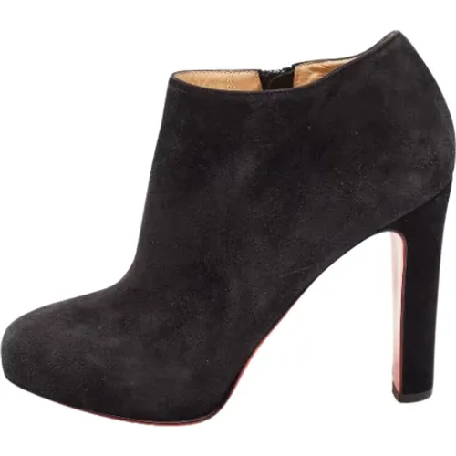 Pre-owned Suede boots , female, Sizes: 4 UK - Christian Louboutin Pre-owned - Modalova