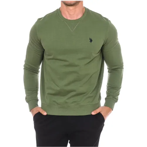 Rundhalsausschnitt Pullover , Herren, Größe: L - U.S. Polo Assn. - Modalova