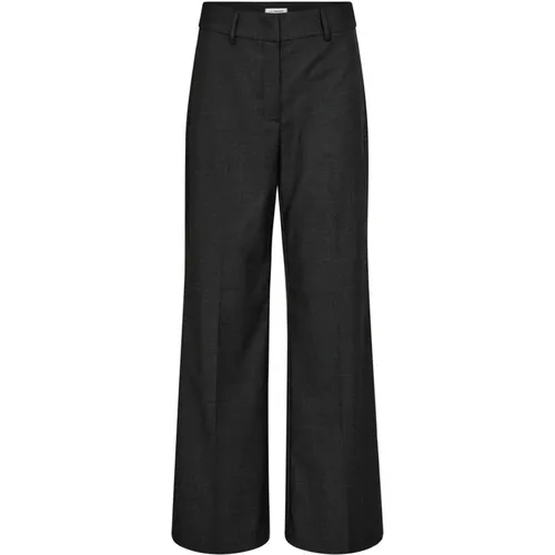 Weite Hohe Taille Hose Anthrazit , Damen, Größe: XS - Co'Couture - Modalova