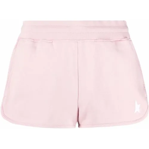 Rosa Baumwollshorts , Damen, Größe: M - Golden Goose - Modalova