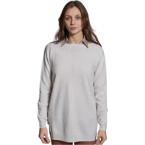 Long Sleeve Cashmere Sweater for Women , female, Sizes: M - Alpha Studio - Modalova