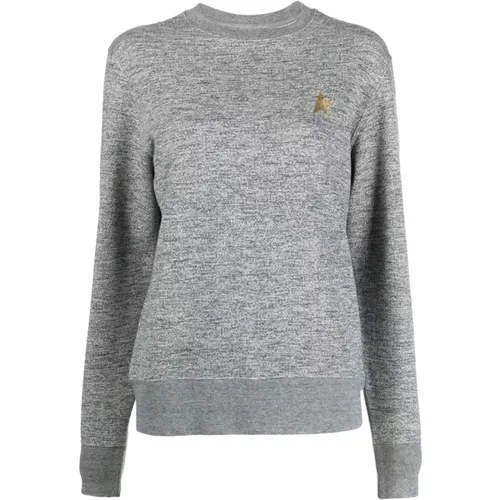Grey Star Cotton Sweatshirt , female, Sizes: S - Golden Goose - Modalova