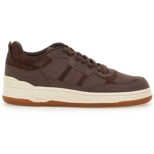 Herren Braune Sneakers , Herren, Größe: 45 EU - Polo Ralph Lauren - Modalova