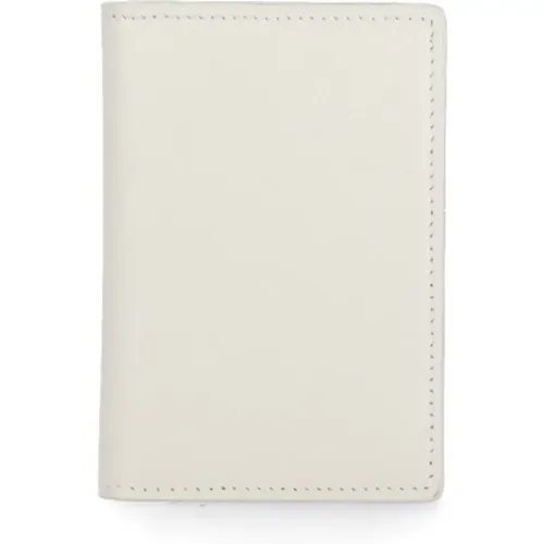 Ivory Pebbled Leather Card Holder - Maison Margiela - Modalova