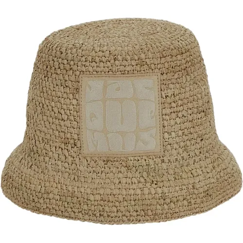 Natürlicher Geflochtener Raffia Bucket Hat , Damen, Größe: 58 CM - Jacquemus - Modalova