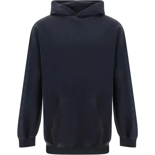 Cotton Sweatshirt with Drawstring Hood , male, Sizes: S, L - Balenciaga - Modalova