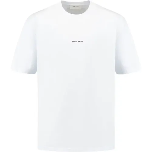 Crewneck Oversized T-shirt Kurzarm , Herren, Größe: 2XL - Pure Path - Modalova