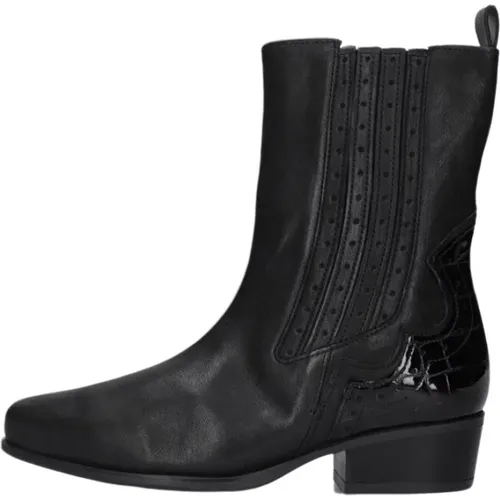 Western Stil Leder Stiefeletten , Damen, Größe: 37 1/2 EU - Gabor - Modalova