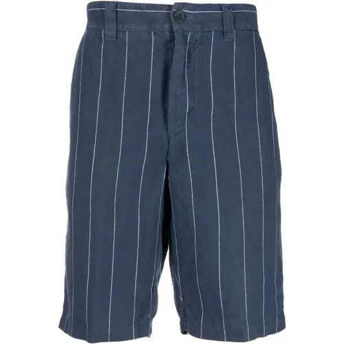 Bermuda Shorts , male, Sizes: 2XL - 120% lino - Modalova