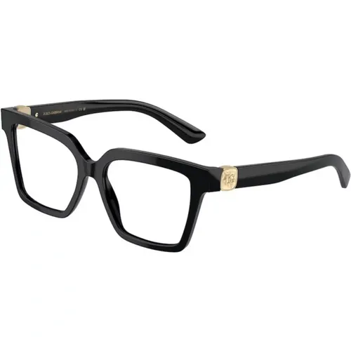 Schwarze Gestell Brille , unisex, Größe: 53 MM - Dolce & Gabbana - Modalova