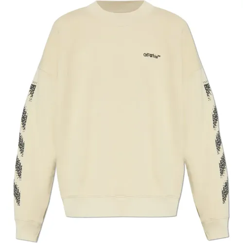 Sweatshirt mit Logo , Herren, Größe: 2XL - Off White - Modalova