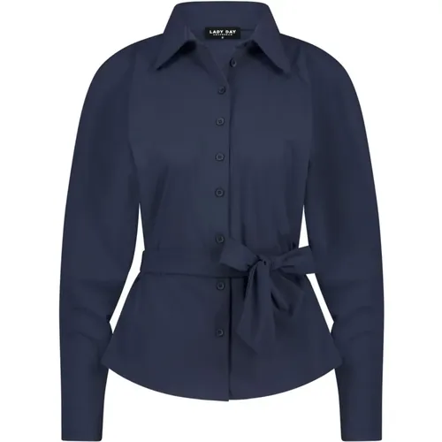 Midnight Mavis Bluse in Blau , Damen, Größe: L - Lady Day - Modalova