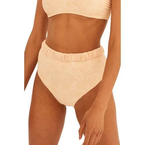 Gelbe High-Waisted Bikinihose , Damen, Größe: M - Undress Code - Modalova