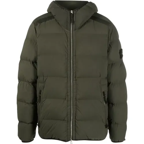 Seamless Nylon Hooded Jacket , male, Sizes: M, L, XL, 2XL - Stone Island - Modalova