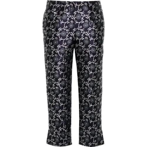 Floral Jacquard Cropped Pants , female, Sizes: XS, S, M - Kenzo - Modalova