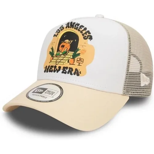 Beige Los Angeles Grafikdruck Trucker Hut - new era - Modalova