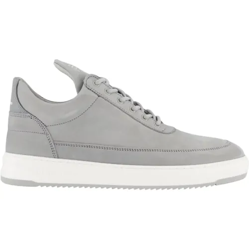 Low Top Base Sneaker Grau , Herren, Größe: 44 EU - Filling Pieces - Modalova