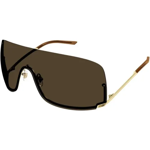 Gold Brown Sunglasses Gg1560S 002 , unisex, Sizes: ONE SIZE - Gucci - Modalova