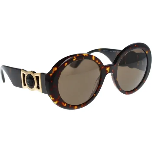 Ikonoische Sonnenbrille mit einheitlichen Gläsern , Damen, Größe: 55 MM - Versace - Modalova