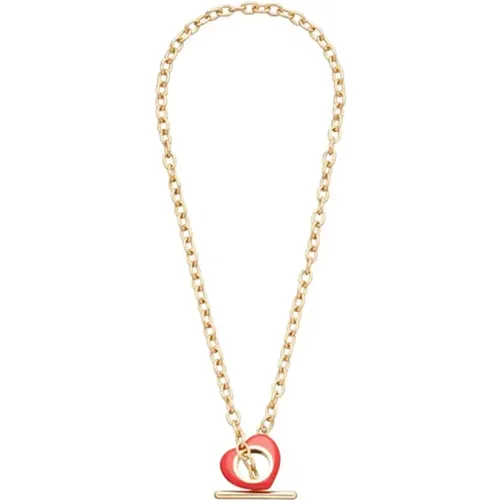 Golden Heart Necklace with Toggle Closure , female, Sizes: ONE SIZE - A.p.c. - Modalova