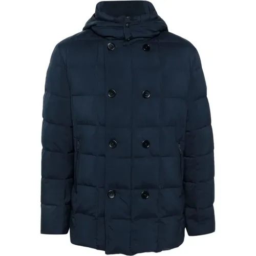 Hooded Double-Breasted Puffer Coat , male, Sizes: L, M, 3XL, S, XL, 2XL - Fay - Modalova