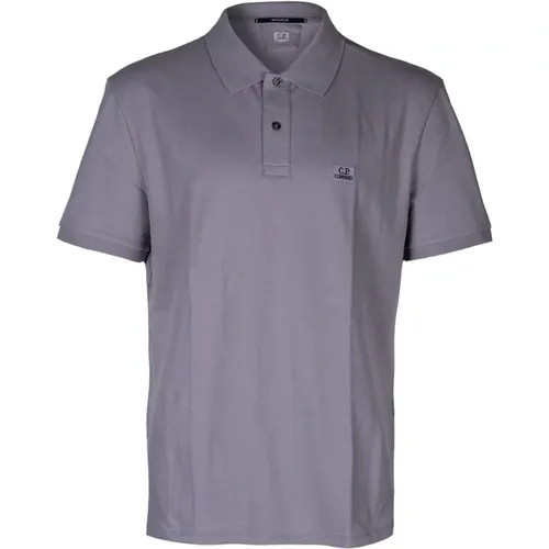 Stretch Piquet Polo Shirt, Classic Collar , male, Sizes: L, M, 2XL - C.P. Company - Modalova