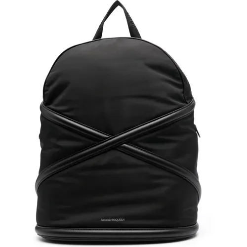 Logo Backpack Lambskin Leather , male, Sizes: ONE SIZE - alexander mcqueen - Modalova