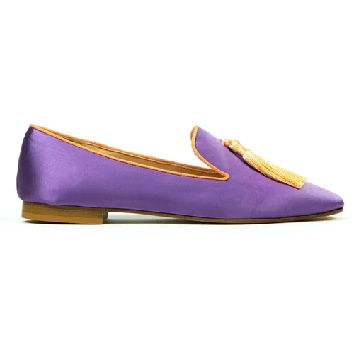 Satin Loafer mit Quasten , Damen, Größe: 38 EU - Prosperine - Modalova