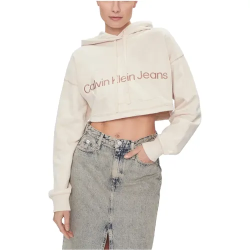 Womens Hooded Sweatshirt , female, Sizes: S, M, XS - Calvin Klein Jeans - Modalova