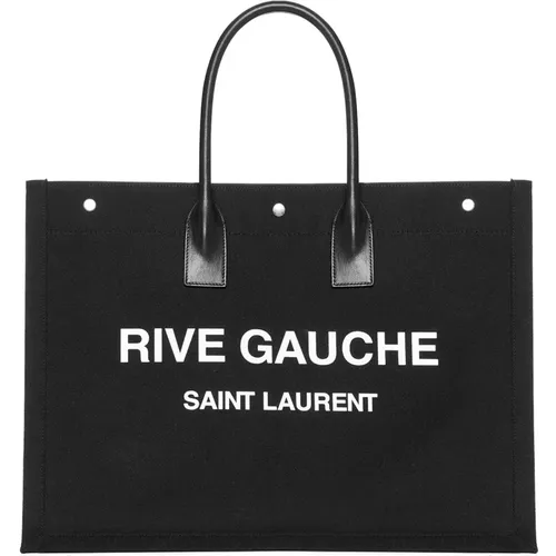 Schwarze Rive Gauche Tote Tasche - Saint Laurent - Modalova