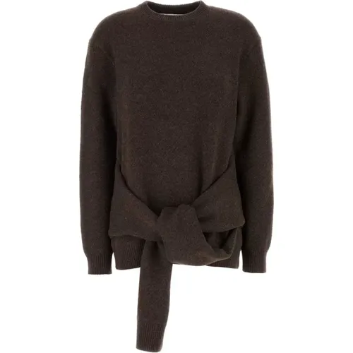 Brauner Melange Oversize Nylon Pullover - JW Anderson - Modalova