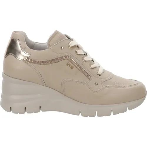 Leather Sneakers for Women , female, Sizes: 6 UK, 3 UK, 4 UK - Nerogiardini - Modalova