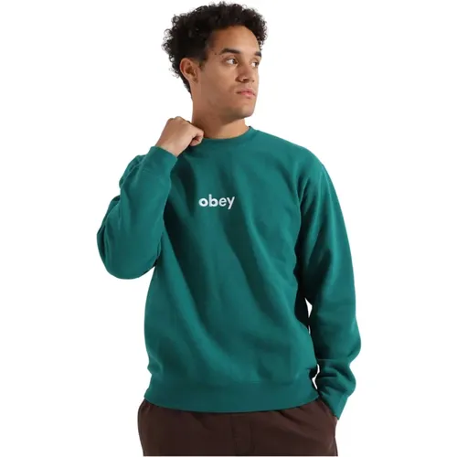 Klassischer Crewneck Sweatshirt , Herren, Größe: XS - Obey - Modalova