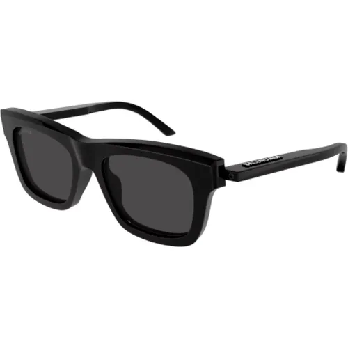 Schwarze Reverse Rectangle Sonnenbrille , unisex, Größe: 52 MM - Balenciaga - Modalova