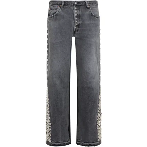 Schwarze Studded Flare Jeans - Gallery Dept. - Modalova