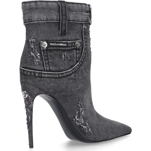 Heeled Boots , female, Sizes: 5 UK, 5 1/2 UK, 4 1/2 UK, 6 UK, 6 1/2 UK, 4 UK, 8 UK - Dolce & Gabbana - Modalova