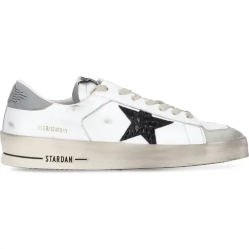 Leather Sneakers with Star Logo , male, Sizes: 6 UK, 8 UK, 5 UK, 10 UK - Golden Goose - Modalova